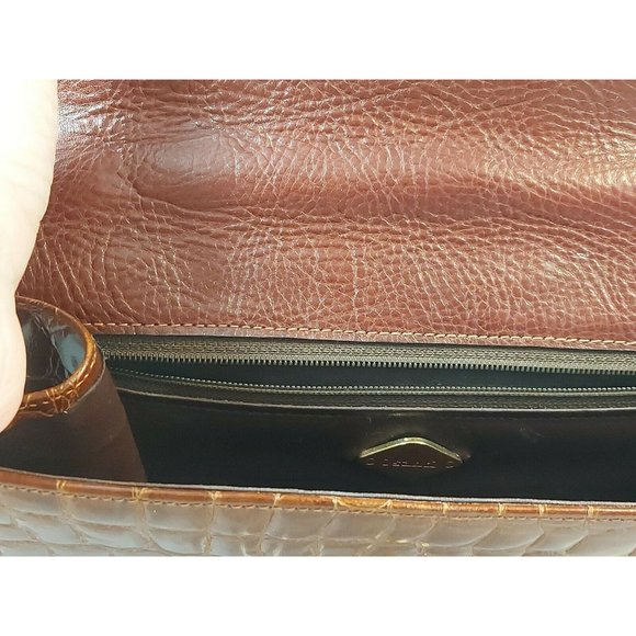I SANTI Handbag Purse Crocodile Leather  Italy Vintage 1940's 1960's Midcentury - Picture 9 of 10